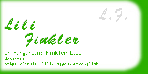 lili finkler business card